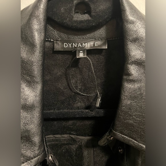 Dynamite leather shirt jacket. Size medium. Never worn - Picture 5 of 14